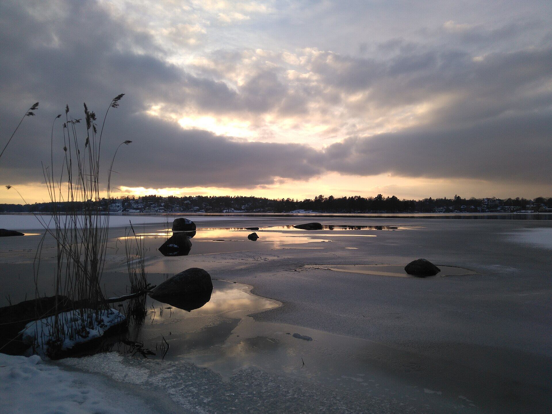 Sticklinge udde i skymning